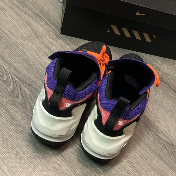 Nike Zoom Moc THE 10TH  BLACK PURPLE ORANGE WHITE NEW IN BOX SIZE 13 - Picture 4 of 6